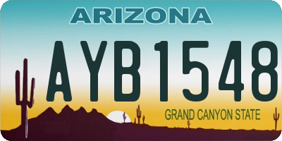AZ license plate AYB1548