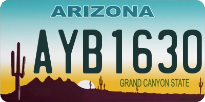 AZ license plate AYB1630