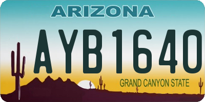 AZ license plate AYB1640