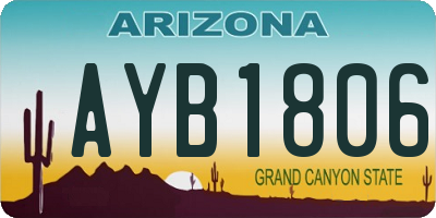 AZ license plate AYB1806