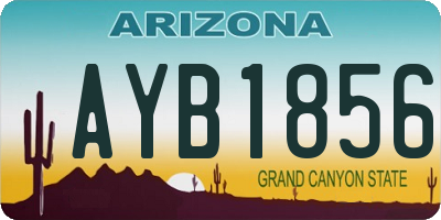 AZ license plate AYB1856