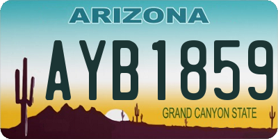 AZ license plate AYB1859