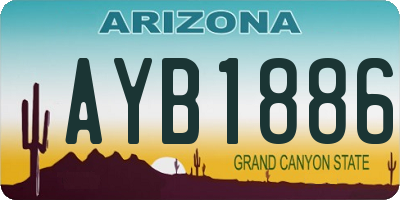 AZ license plate AYB1886