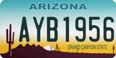 AZ license plate AYB1956