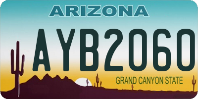 AZ license plate AYB2060