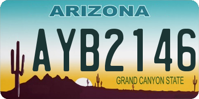 AZ license plate AYB2146