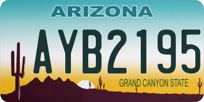 AZ license plate AYB2195