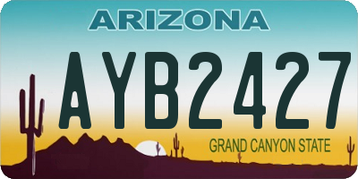 AZ license plate AYB2427