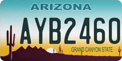 AZ license plate AYB2460