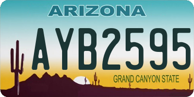 AZ license plate AYB2595