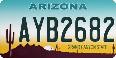 AZ license plate AYB2682