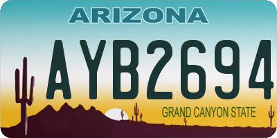 AZ license plate AYB2694