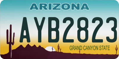 AZ license plate AYB2823