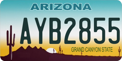 AZ license plate AYB2855