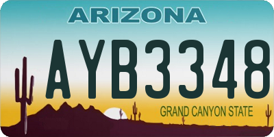 AZ license plate AYB3348