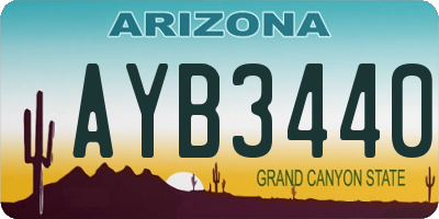 AZ license plate AYB3440