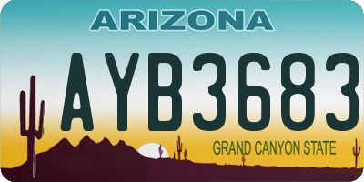 AZ license plate AYB3683