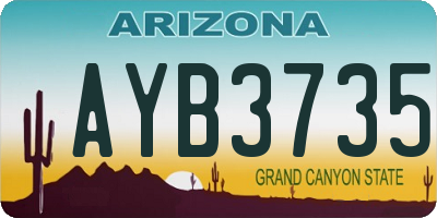 AZ license plate AYB3735