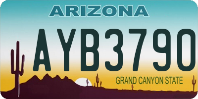 AZ license plate AYB3790
