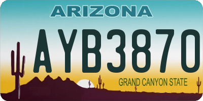 AZ license plate AYB3870