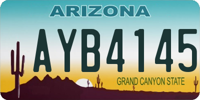 AZ license plate AYB4145