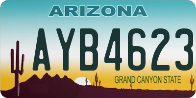 AZ license plate AYB4623