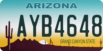 AZ license plate AYB4648