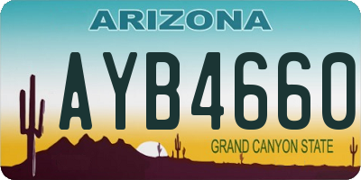 AZ license plate AYB4660
