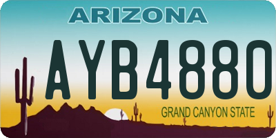 AZ license plate AYB4880