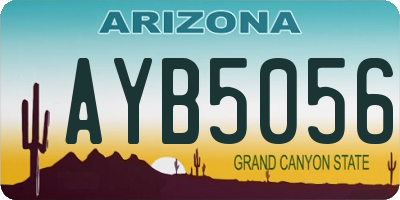 AZ license plate AYB5056