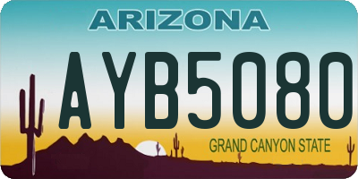 AZ license plate AYB5080