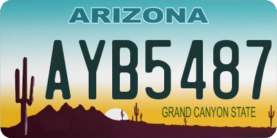 AZ license plate AYB5487