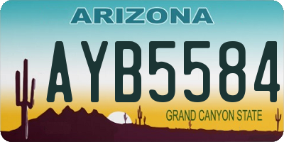 AZ license plate AYB5584