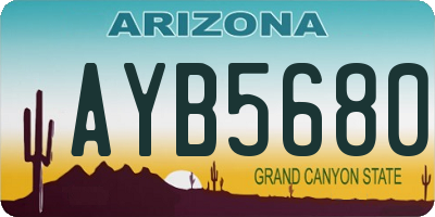 AZ license plate AYB5680