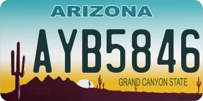 AZ license plate AYB5846