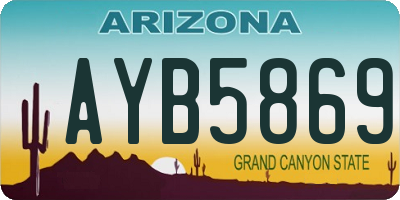 AZ license plate AYB5869