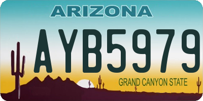 AZ license plate AYB5979