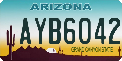 AZ license plate AYB6042
