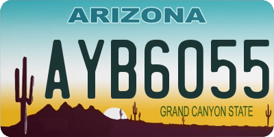 AZ license plate AYB6055