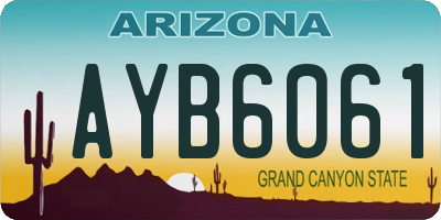 AZ license plate AYB6061
