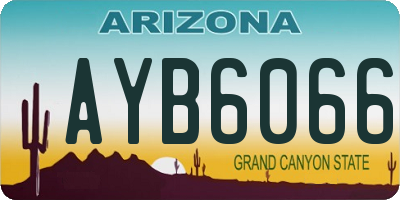 AZ license plate AYB6066