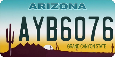 AZ license plate AYB6076