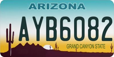 AZ license plate AYB6082