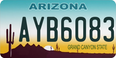 AZ license plate AYB6083