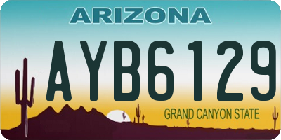 AZ license plate AYB6129