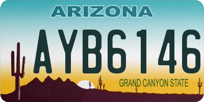 AZ license plate AYB6146