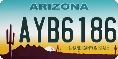 AZ license plate AYB6186