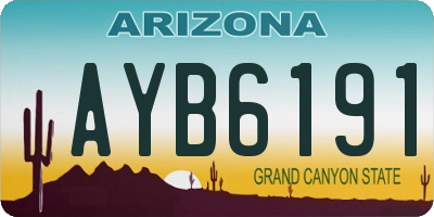 AZ license plate AYB6191