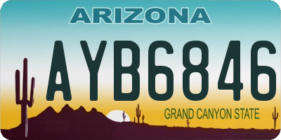 AZ license plate AYB6846