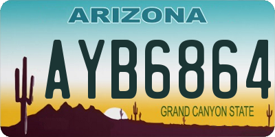AZ license plate AYB6864